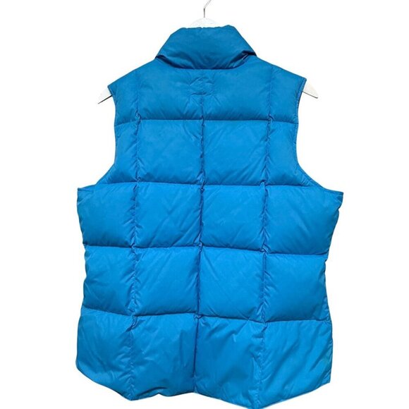 LANDS END Goose Down Vest Medium Blue Puffer Womens Jacket - Picture 3 of 11